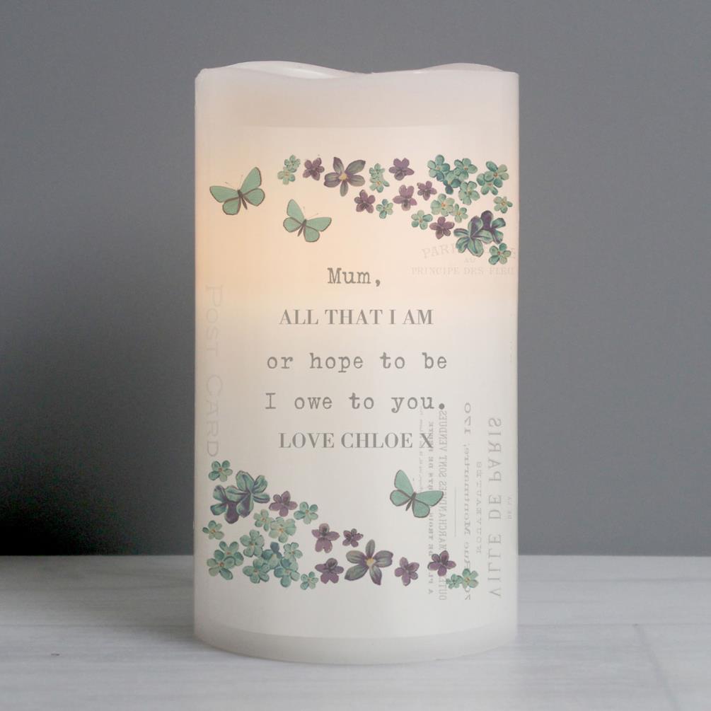 Personalised Forget Me Not LED Candle Extra Image 3